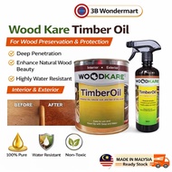 Wood Kare Timber Oil for Wood Protection & Preservation – Linseed Oil for Interior & Exterior Wood