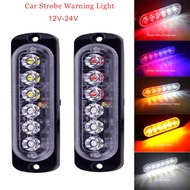 6 LED Strobe light warning light truck light 12-24V Warning LED Truck Side Marker Ultra-thin Flash Ambulance Police Lights  Emergency Warning Strobe Lamp