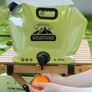 Camping Water Container 2 Gallon Collapsible Water Jug with Spout - Reusable Plastic Flasks, Foldabl