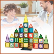 Magnetic Building Tiles Toddler Building Toys Construction Blocks Toy Toddler Building Toys Puzzle B