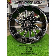 *BRAND NEW* ATOMIC OFFROAD WHEELS BLACK MILING 20x10 6H139.7 Sport Rim for 4x4 with (4pcs)