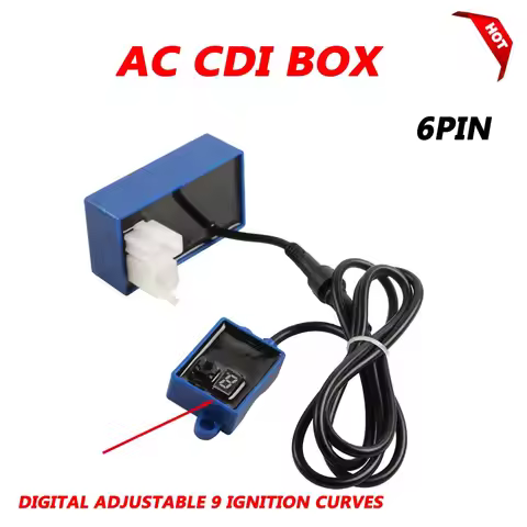 For AKT125 RX125 FT125 FT150 CG125 FT150 RX150 SBR150 6PIN AC CDI Box 9 Ignition Curves Digital Adju