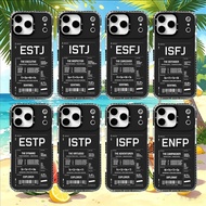 ESTJ ISFP Personality Labels Phone Case Suitable For IPhone 17 Pro Max 11 12 13 14 15 16 Pro Max MIn
