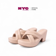 NYC Kasut Perempuan Amberly Cross-Strap Heels - N72506-CV01SV-52-BEIGE
