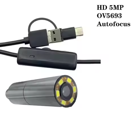 OEM OV5693 14MM with case 5MP 30FPS Autofocus Endoscope USB camera module with LED lights for indust