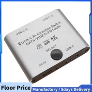 Bi Directional USB C Switch Splitter 8K USB C Switcher KVM 8K 60Hz 4K 144Hz Video for Multiple Sourc