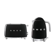 Smeg Breakfast Set Kettle KLF04BLUK + Toaster TSF01BLUK (Black)