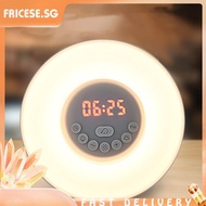 [fricese.sg] Sunrise Alarm Clock with FM Radio LED Wakeup Light Table Clock Touch Dimmable