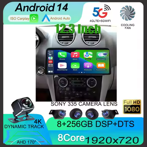 12.3 inch For Mercedes Benz ML 320 ML 350 W164(2005-2012) GL Car Radio Bluetooth Player Stereo Autor