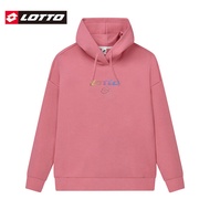 Lotto | เสื้อฮู้ดสปอร์ตสีขาวสำหรับผู้หญิงไซส์เล็ก แฟชั่นฤดูใบไม้ร่วงใหม่