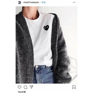 CDG/PLAY Original Channel OrderTen Thousand Years Evergreen Style, Classic Love Eye Embroidery, Pure