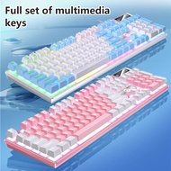 K500 RGB Backlit Mechanical Gaming Keyboard Wired Keyboard Luminous Colorful Design Ergonomic Deskto