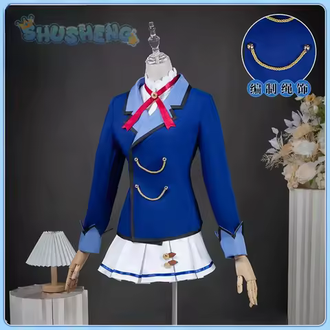 Hoshimiya Ichigo Nijino Yume Cosplay Anime Aikatsu!costume Campus JK shirt tie skirt accessories cut