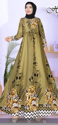 WPS Collection - Gamis Maxmara Silk Kirana - Gamis Husna Muslimah Ukuran Jumbo - Pakaian Gamis Wanit
