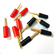 4PCS 2MM Audio Banana socket Plug Mini Speaker Pure Copper Gold Plated Plug Connector Welded Assembl