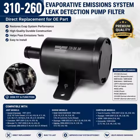 310-260 Evaporative Emissions System Leak Detection Pump Filter Replace 4612757 5085164AA 5085164AB 
