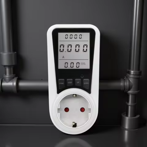 YICHENG Watt Meter,Plug-in Socket Power Meter,Overload Protection,Kilowatt Wattage Voltage AMP Teste