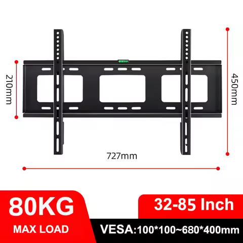 Universal 80KG TV Wall Mount Bracket Fixed Flat Panel TV Frame for 32-85 Inch LCD LED Monitor Flat P