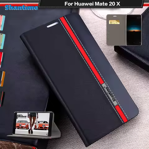 Book Case For Huawei Mate 20 X Flip Case Leather Wallet Phone Case For Huawei Mate 20 X Tpu Soft Sil