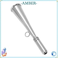 AMBER Boat Fog Horn, Removable Mouthpiece 304 Stainless Steel Handheld Foghorn, Safety Equipment Sil