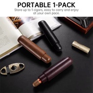 CIGARLOONG Portable Cigar Case Humidor Box Smoking Holder Set Case Leather Cigar Humidor