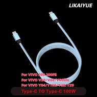 LIKAIYUE  PD  100W typec fast charging cable USB C to typec nylon braided  magnetic absorption for V