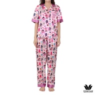 Wacoal X Milly & Mercy ชุดนอนแขนสั้น ขายาว พิมพ์ลายทั่วตัว รุ่น WN7D53