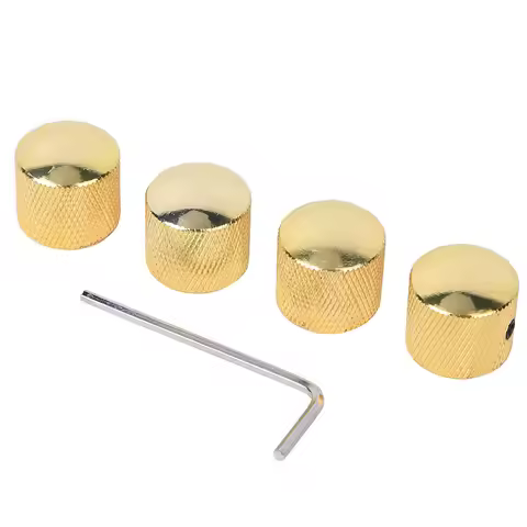 Dome Knob Volume Tone Control Replacement Parts for Electric Guitar Bass(Gold) Guitar Bass Knob