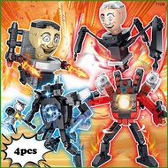 HJ4 Skibidi Toilet Building Blocks Titan King Speaker Man Monitor Man TV Man Model Dolls Toys For Ki