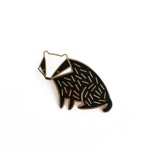 Badger Magic Wizard Witchcraft School House Pin