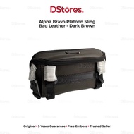 TUMI Tas Selempang Alpha Bravo Platoon Sling Bag Leather - Dark Brown