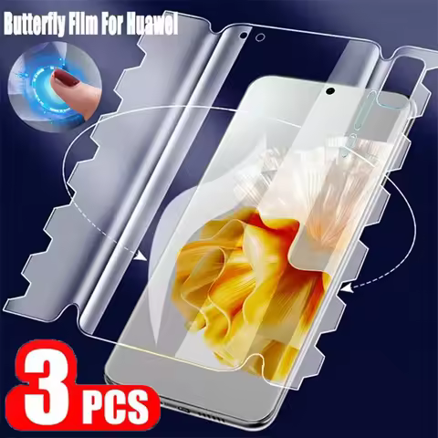 3PCS Butterfly Hydrogel Film For Huawei P60 P40 P30 Pro 360° Full Cover Screen Protector Hydrogel Fi