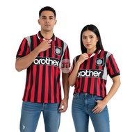 MERAH Retro Munchstr Cty Away Jersey 1994 1996 Red Black Football Shirt 94 96 JTI Store