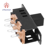 10Pcs High Knob 6 Pin 3 Position DPDT Panel Slide Switch 0.5A 50V DC