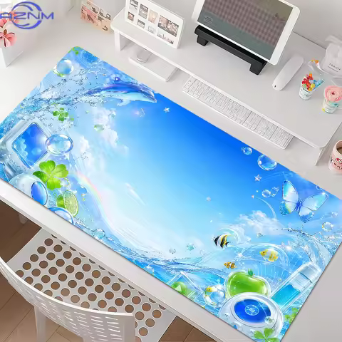 Frutiger Aero Art Mouse Pad Anti Slip Rubber Edge Locked Thickened Laptop Gaming Desk Mat