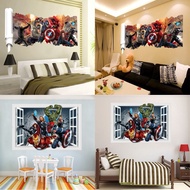 【SA wallpaper】 3D Avengers Marvel Wall Sticker Decoration Wallpaper Kids Bedroom Home Decor