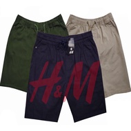 jeans women H&M Cotton Mens Short Pant Seluar Pendek Cotton Lembut Getah Pinggang Seluar Pendek h&m 