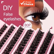 Professional 80D D-Curl Volume Eyelash Clusters Kit 8-16mm for 3D Wispy DIY Extensions Eyelash Exten