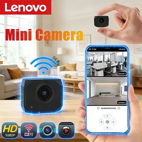 Lenovo Mini Camera Portable Waterproof Remote Monitoring 4K HD WiFi IP AP New Camcorder Surveillance