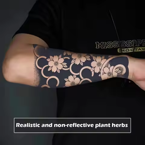 High-end Fruit Juice Herb Tattoo Sticker ArmTemporary Tattoo Arm Shoulder Chest Tattoo Sticker New T