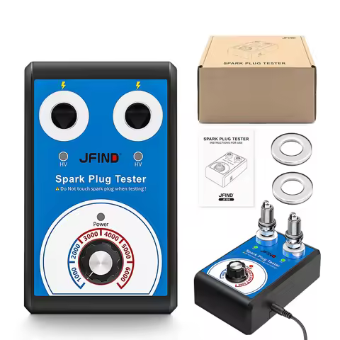 JFIND JF109 Car Spark Plug Tester Double Hole Diagnostic Tool 110V 220V to 12V Automotive Detector I