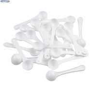 【HOT】 Ready Stock 50pcs 1g White Plastic Measuring Spoon Gram Scoop Food Baking Medicine Powder
