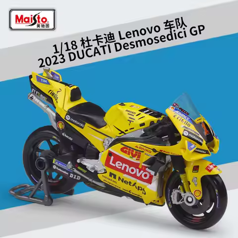 Maisto 1:18 Ducati Team 20th Anniversary 1# 23# Moto Gp Misano Livery Ducati Lenovo Alloy Miniature 