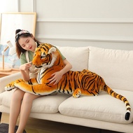 AIXINI Simulation Tiger Cute Plush Tiger Pillow Doll Stuffed Fluffy Tiger Plush Toy Simulasi Tiger Doll Ibu dan Anak Tiger Plush Toy Besar Harimau Boneka Mascot Hadiah Kanak-Kanak