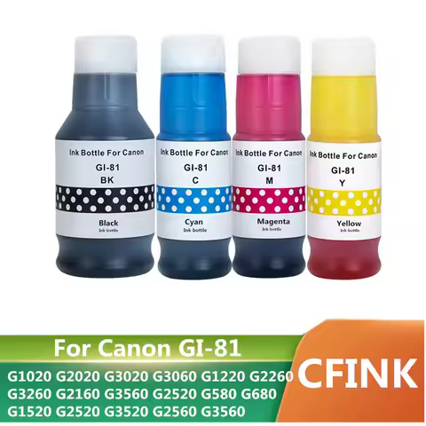 4Color Dye Ink for Canon 81 GI-81 For Canon G1820 G2820 G2860 G3820 G3821 G3860 G1020 G2020 G3020 G3
