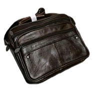 Leather Men Shoulder Bag Sling Bag Bear Crossbody Male Selempang Women Messenger Bag Sling Bag Men