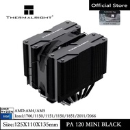 Thermalright PA120 Mini Black CPU Radiator Air Cooler 6 Heat Pipes 120mm TLD12W PWM Fan 135mm High D