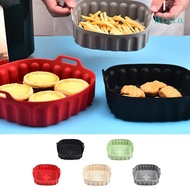 Blala Air Fryer Silicone Baking Tray Square Air Fryer  Basket Foldable Fryer Baking Tray for Air Fry