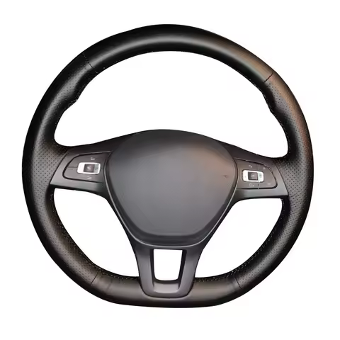 Cowhide Genuine Leather Car Steering Wheel Cover Braid 100% Fit For Volkswagen VW Golf 7 Mk7 Nieuwe 