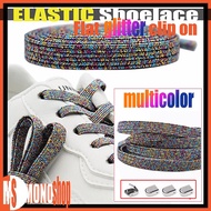 Lazy lace elastic shoelaces glitter elastic shoelaces with clip lock shoelace accessories